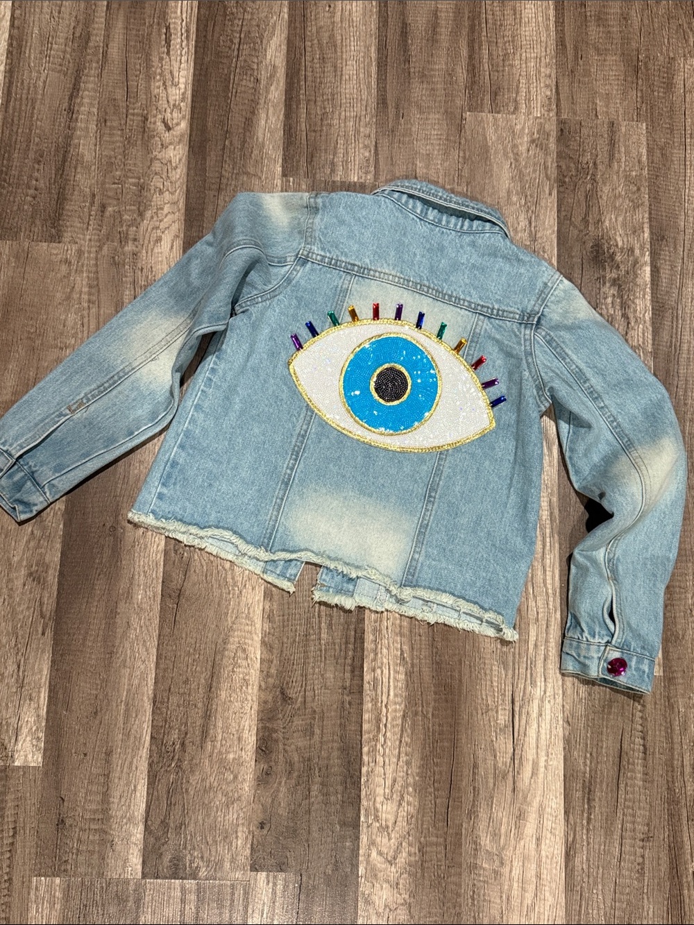 Lola- The Boys Evil Eye denim jacket.